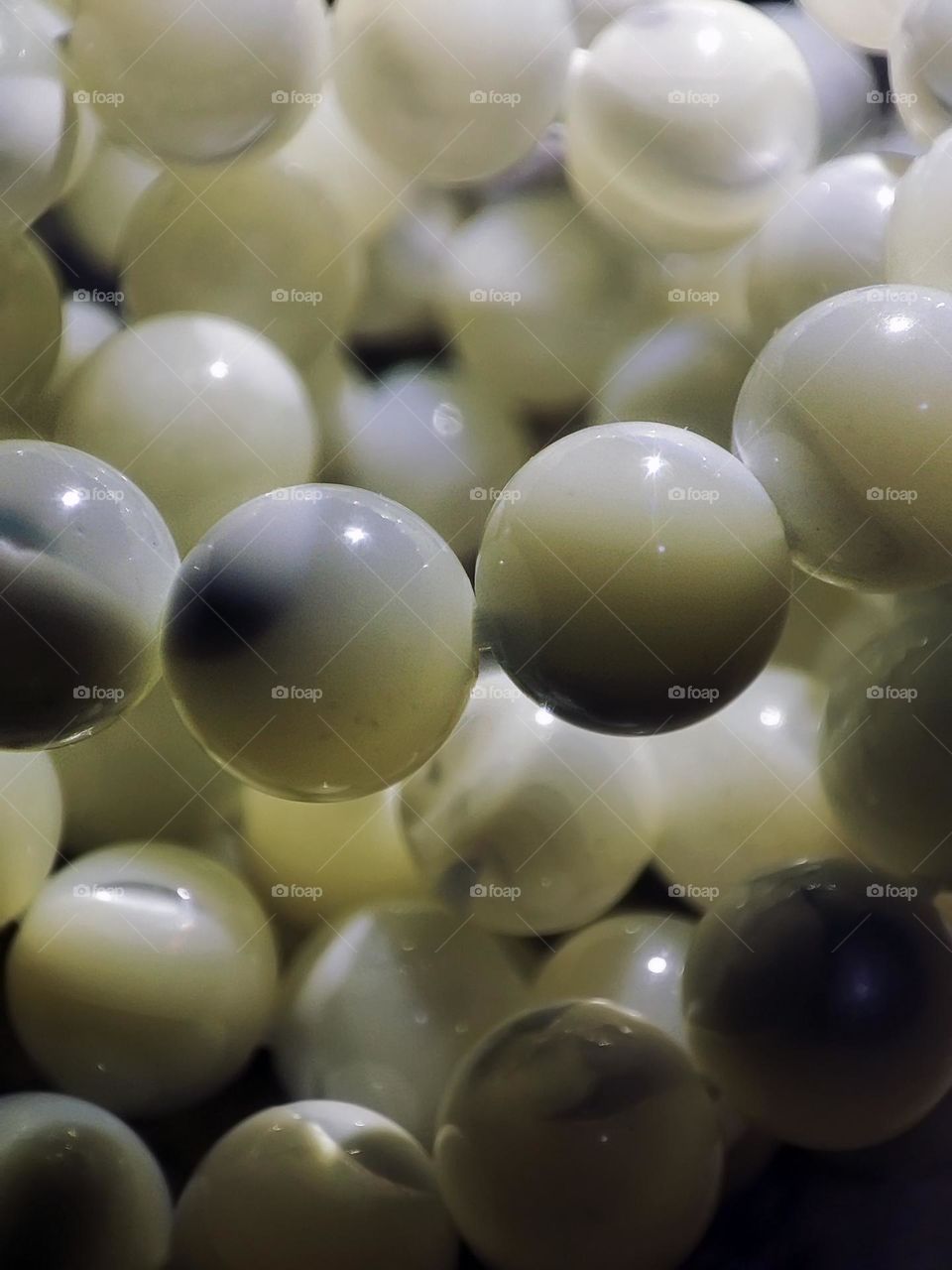 Macro photo of a natural stone lying on a table