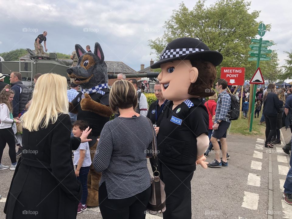 Recruitment at the Devon County Show, In the UK yesterday, for police officers seems relaxed haha.