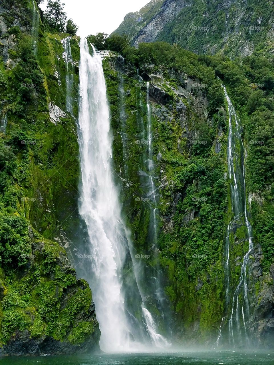 Scenic view of waterfall