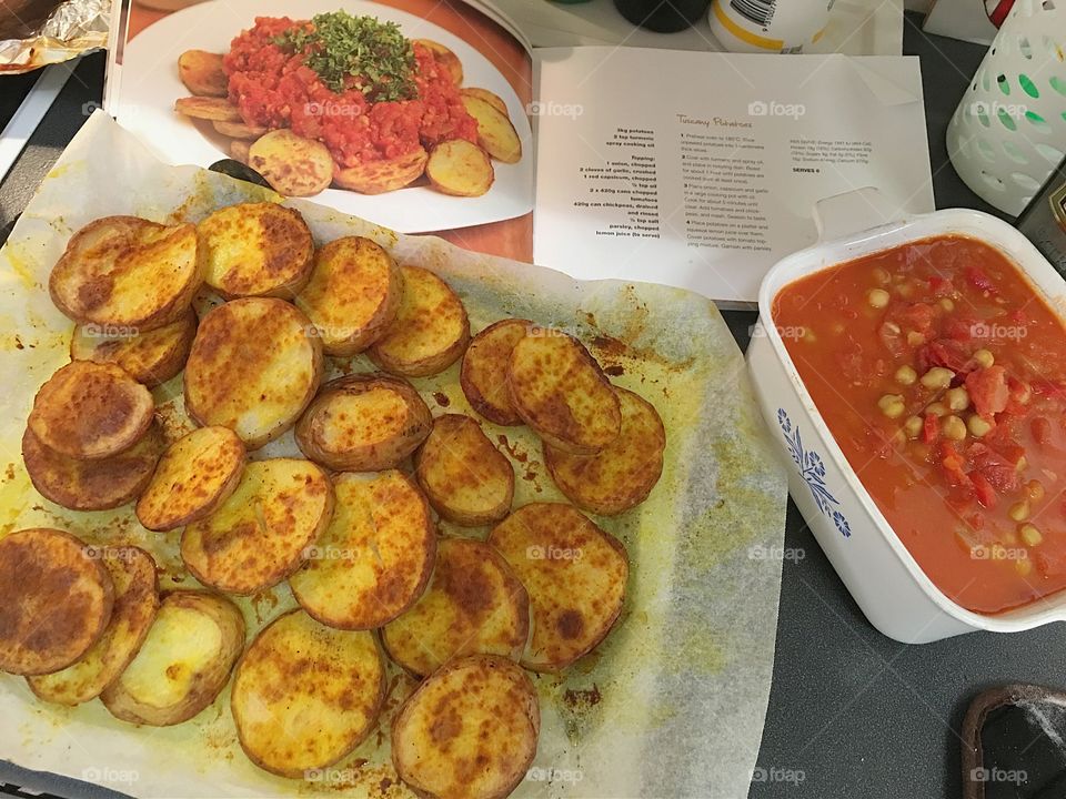 Following a recipe for Tuscan Italian potatoes