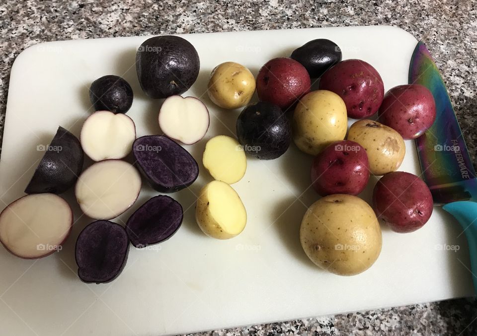 Sliced mini Potatoes 
