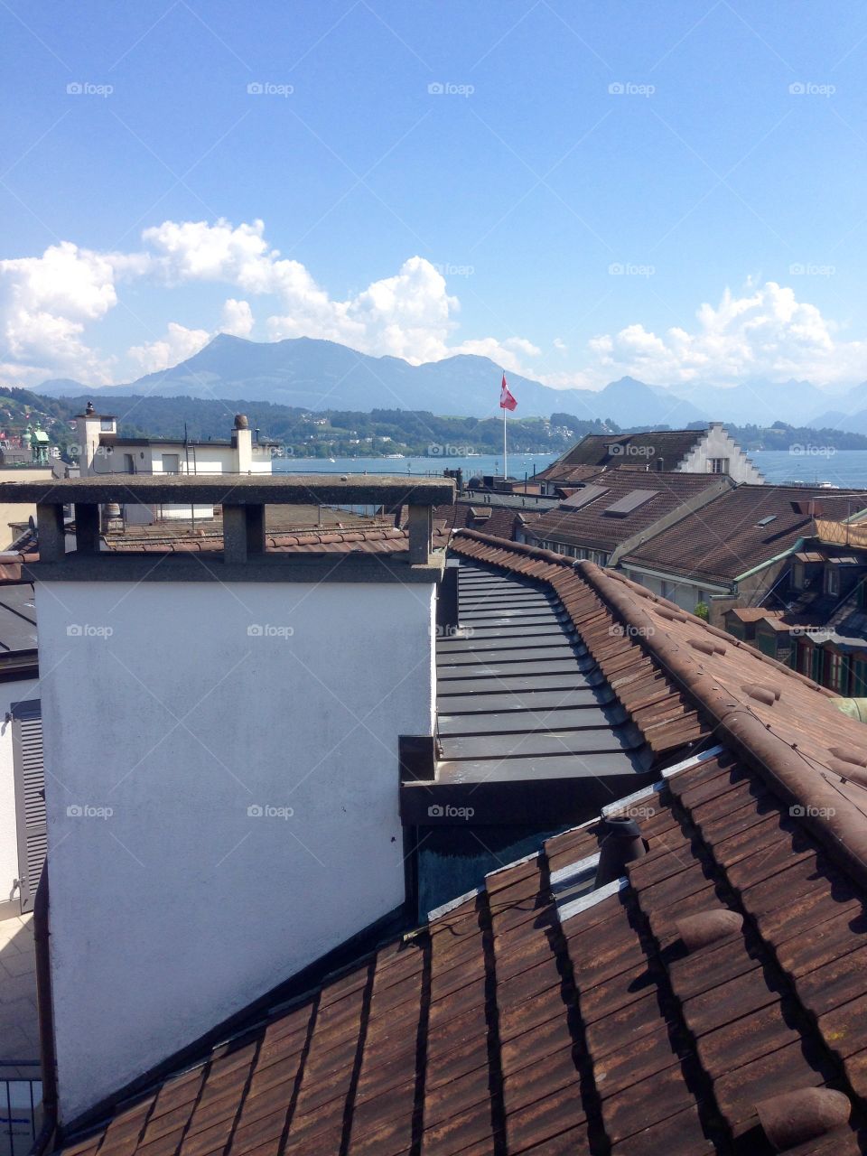 Rooftop view from Lucerne, Switzerland.