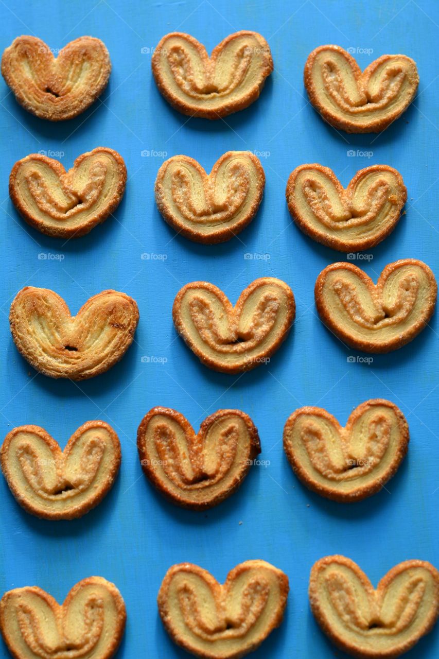 sweet bakery hearts beautiful texture background