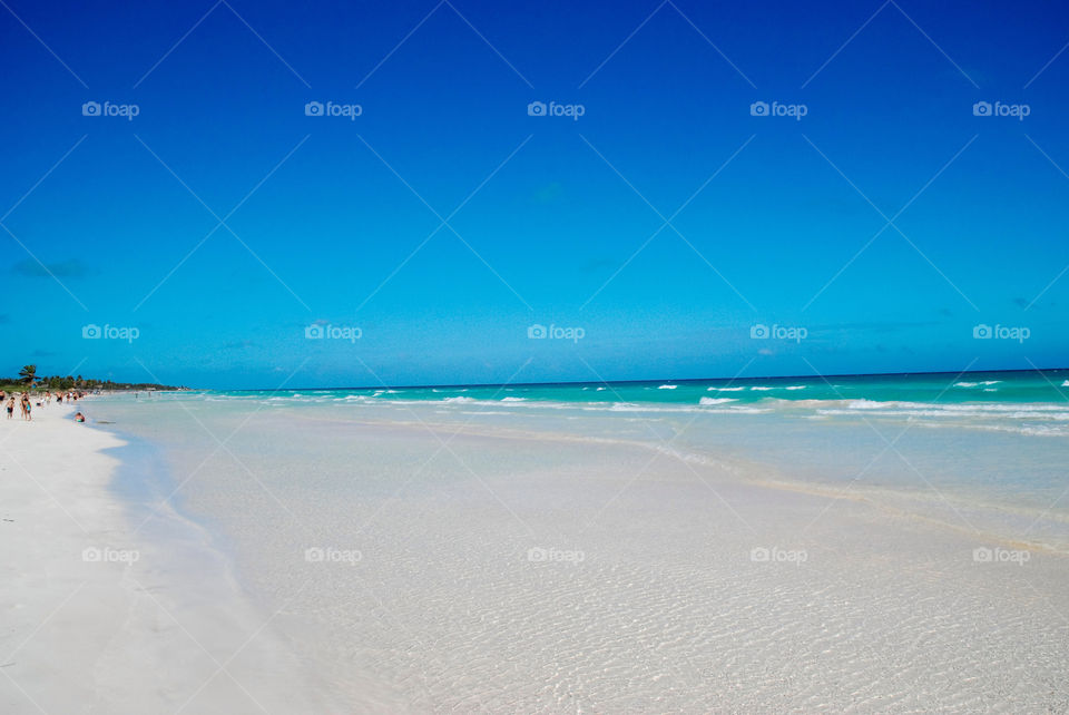 beach sky heaven blue by nickandemily