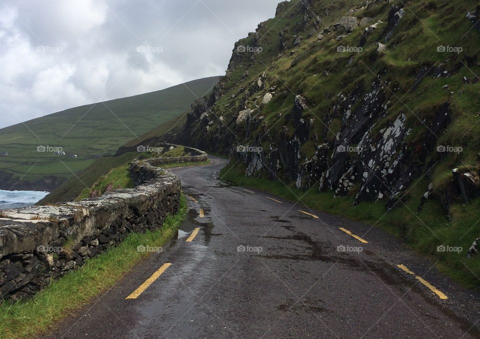 On the Road. Traveling along the Ring of Kerry in Ireland.