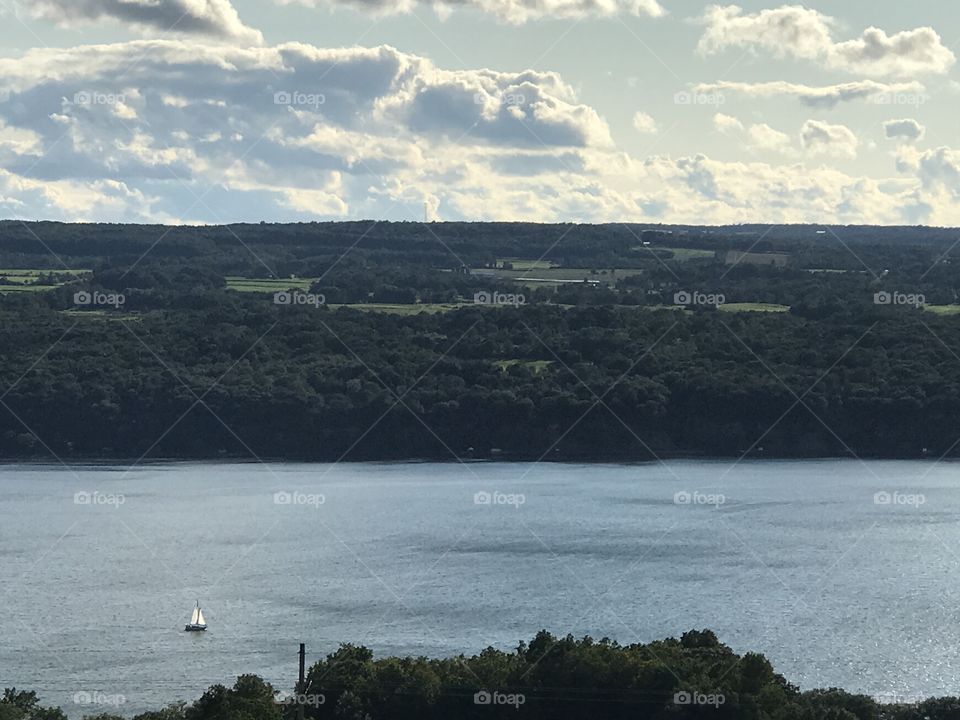 Finger Lakes, New York in the evening