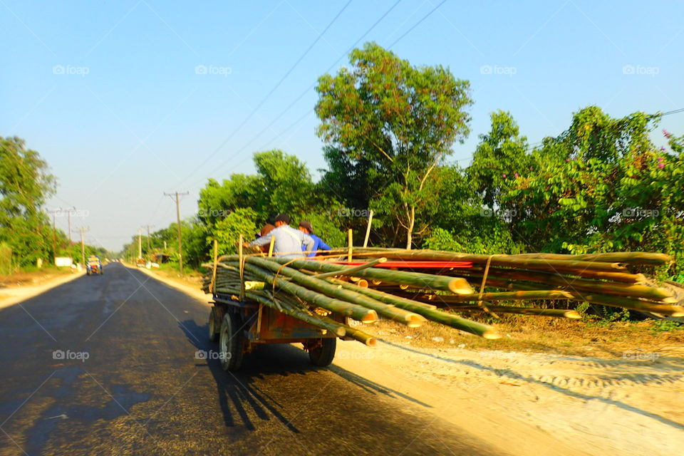 On the road in Myanmar