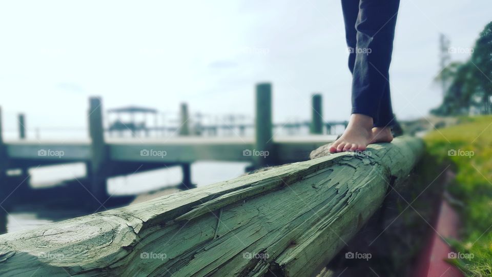 One step at a time #mygirl #gymnastics #closeup #outdoors #bigwater #beach #ocean #pamlico #inlet #dock
