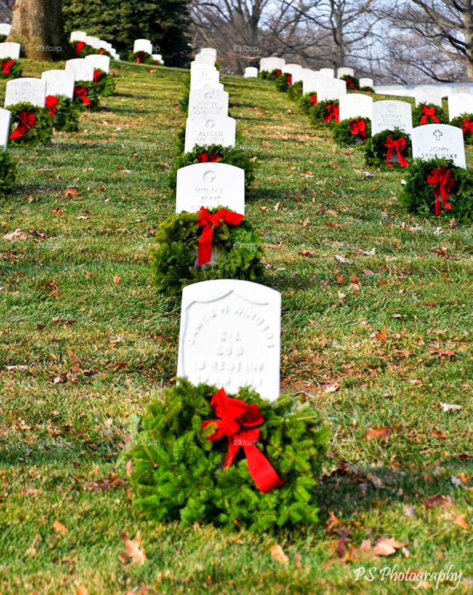 Arlington National Cemetery. wreaths across America ceremony