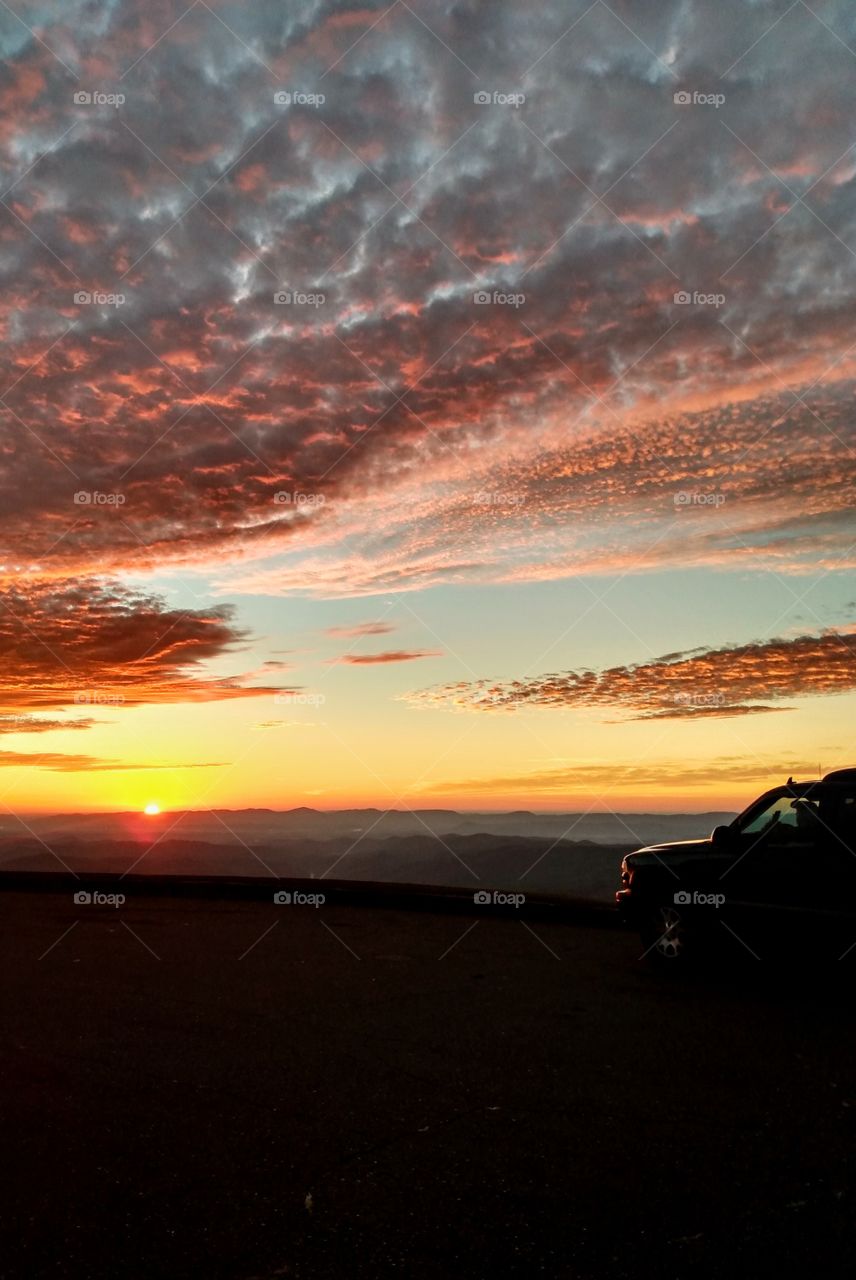 Sunrise. The sun greets a new day