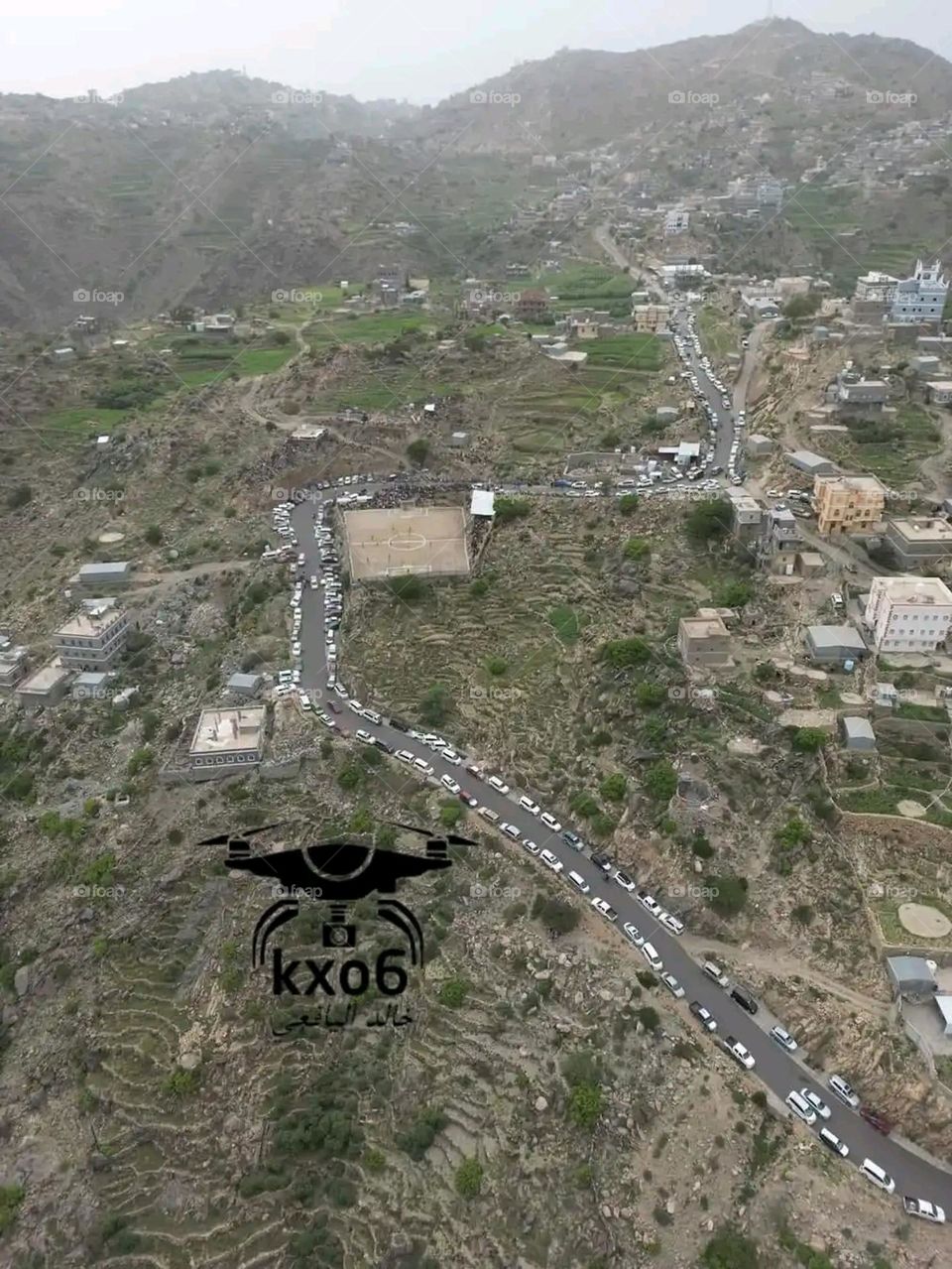 Glory be to God, the magnificent and picturesque view and the natural green trees are a view that is nothing more wonderful than it