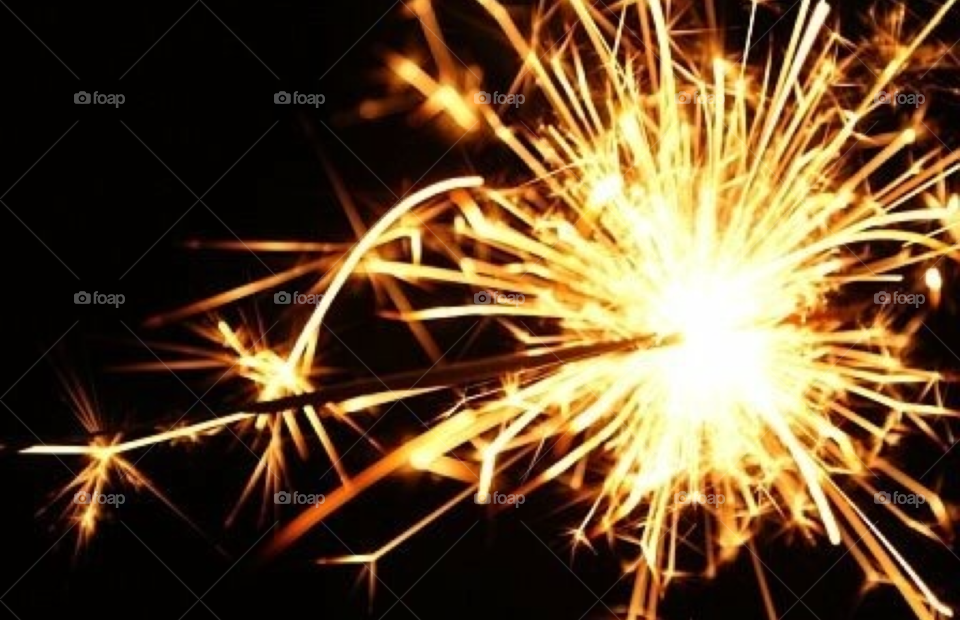 Sparklers in the driveway 