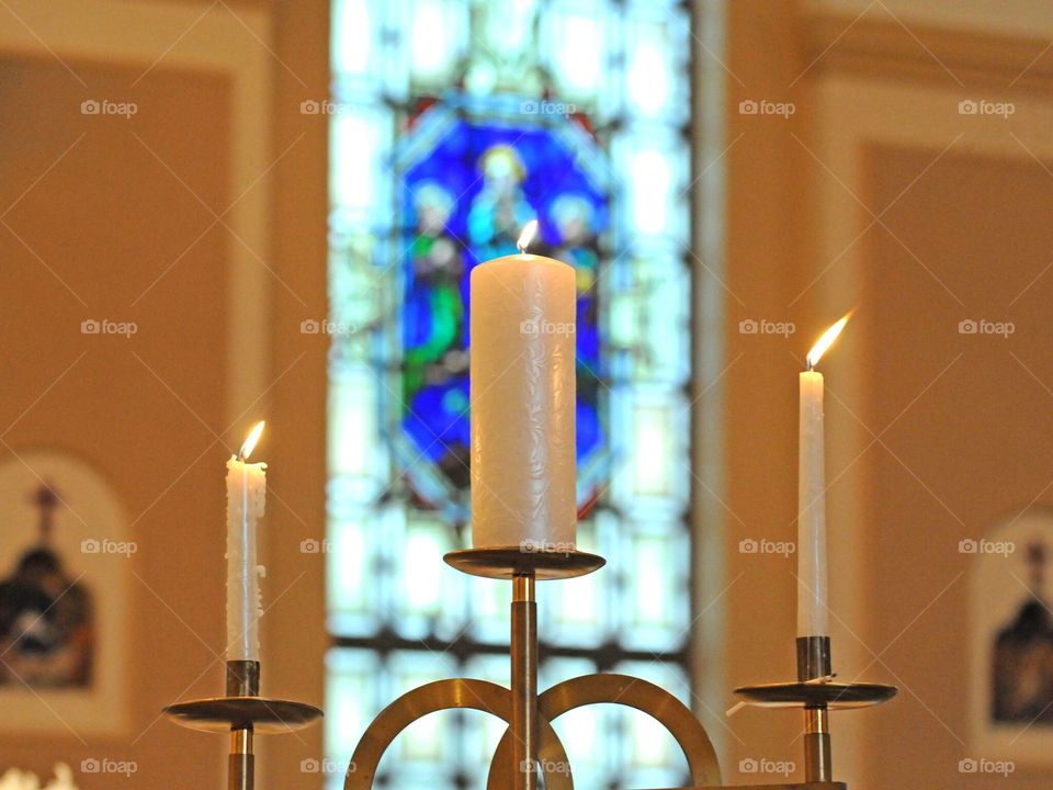candle in church