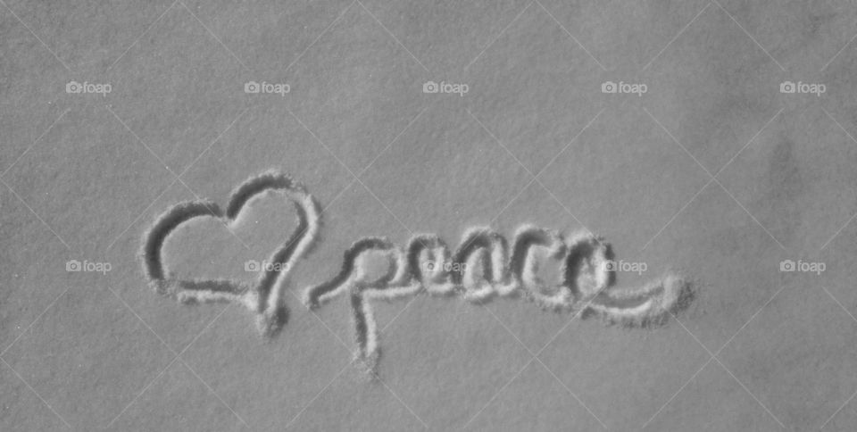 It's written in the snow... peace and love