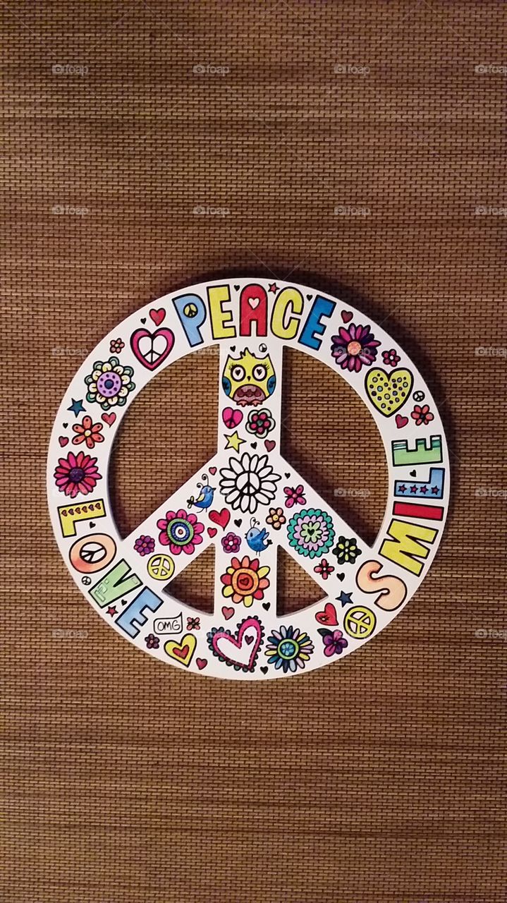 Decorative peace symbol