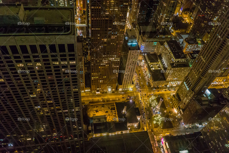 Chicago night streets