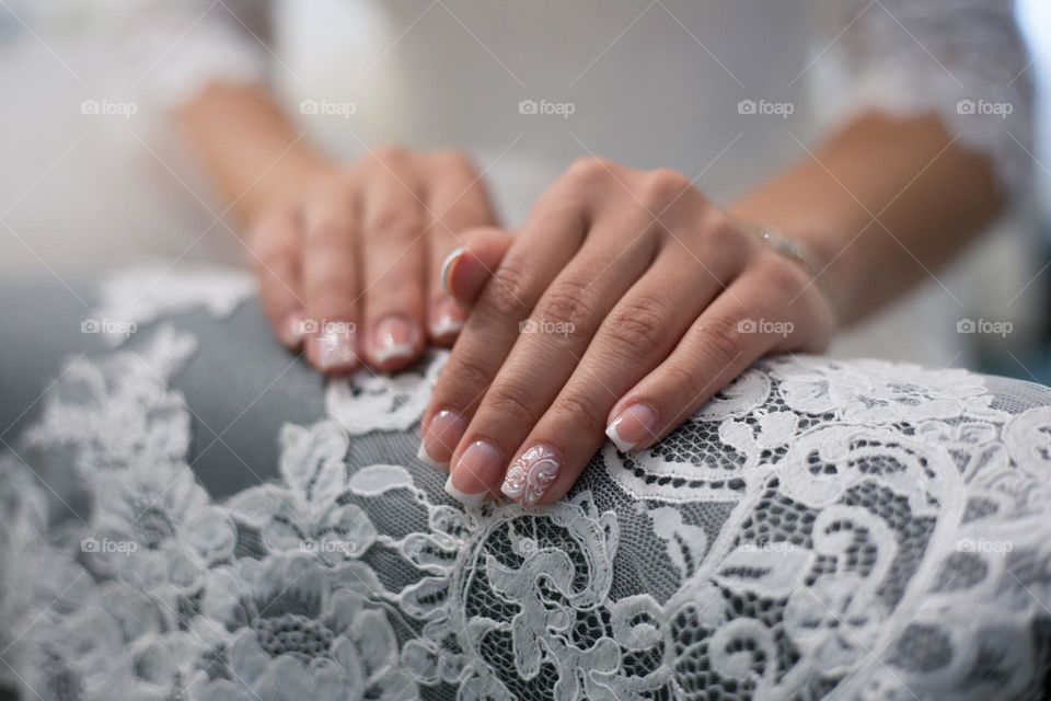 Beautiful wedding manicure 