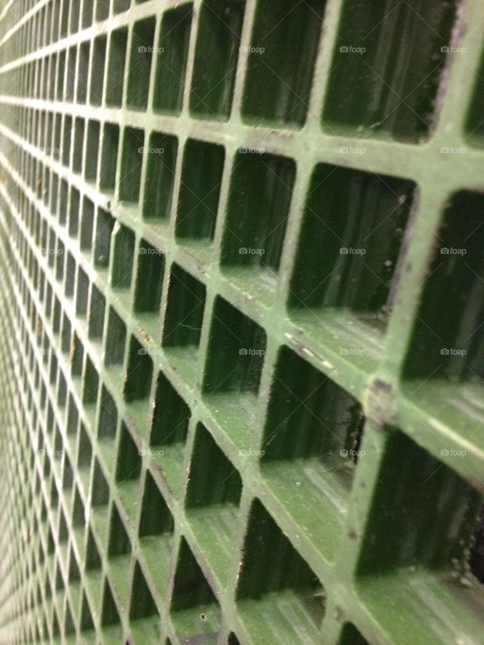 Green,  grating, floor, platform 