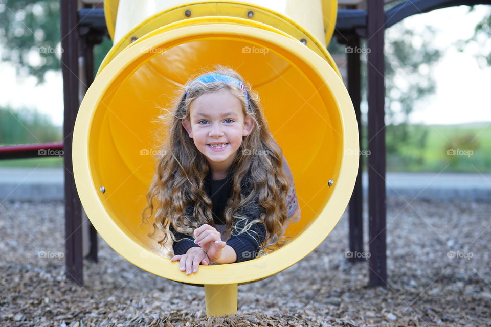 On the outdoor playground 
