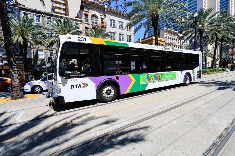 New Orleans city bus in USA 