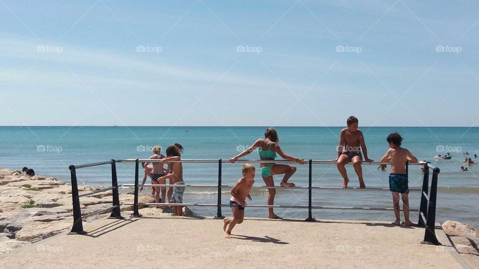 Kids at the beach