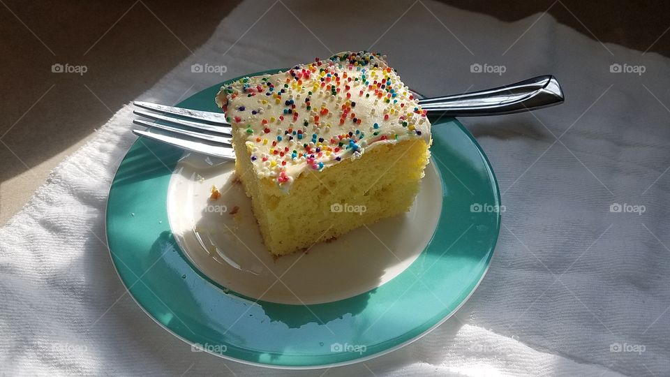 Cake with sprinkles
