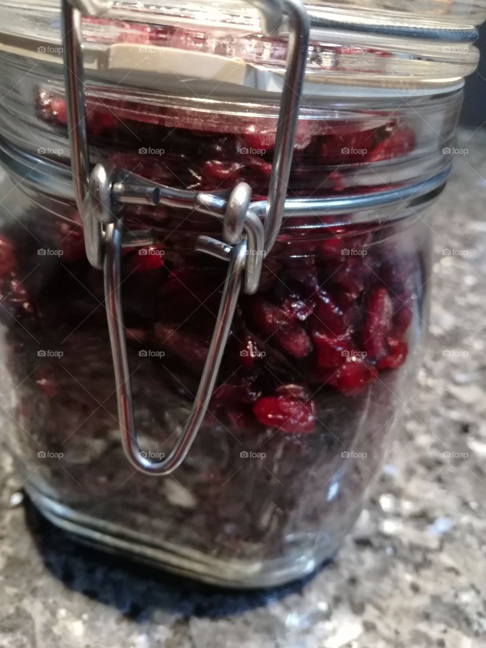 Dry berry in jar