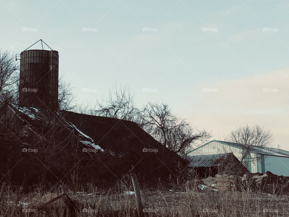 Dead farm, hopeless looking. (filter used)