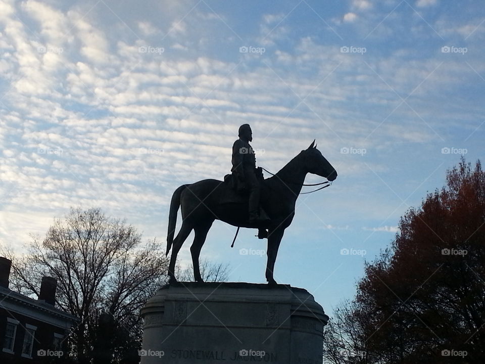 Stonewall Jackson monument on Monument Avenue, Richmond, VA