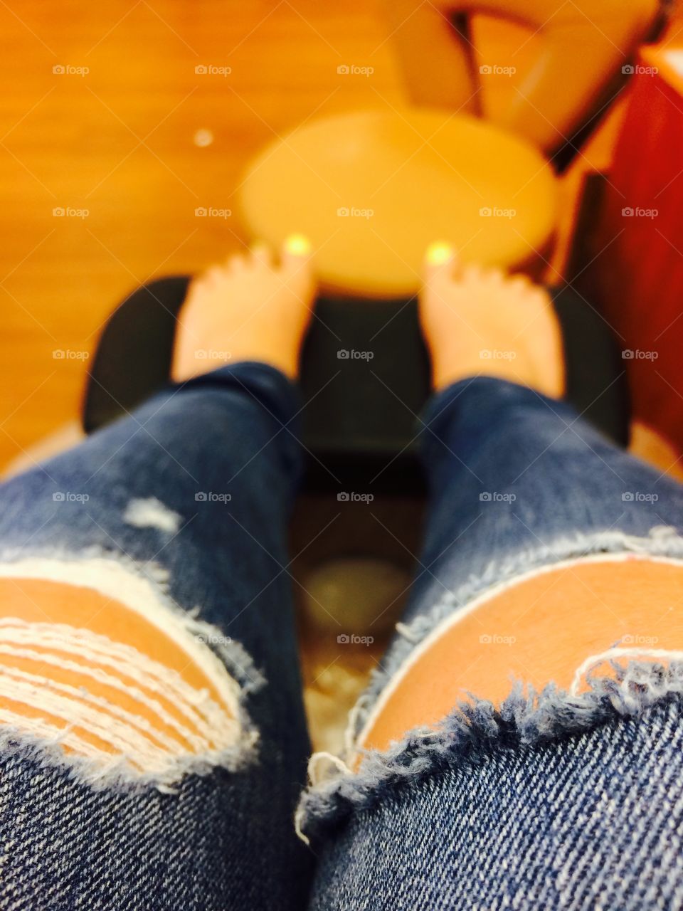 Getting toes done 