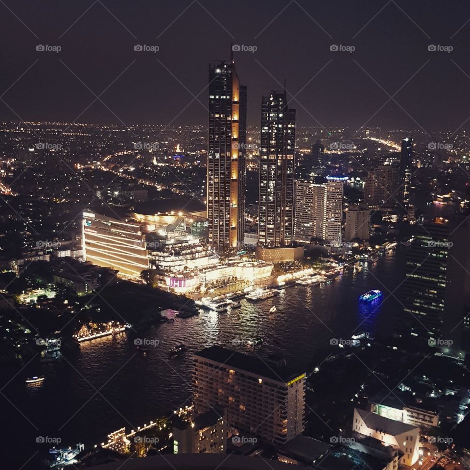 bangkok city during nightime