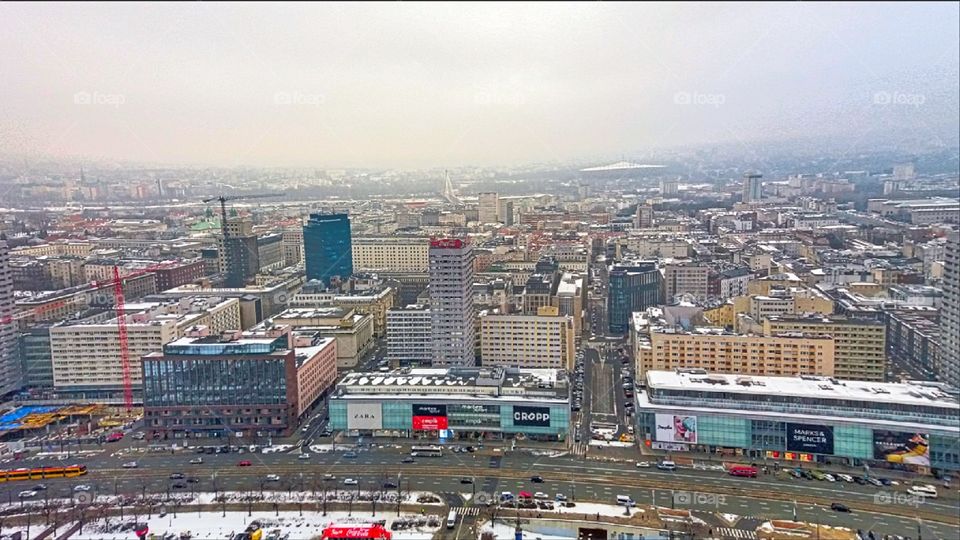 View from the palace of culture and science,Warsaw