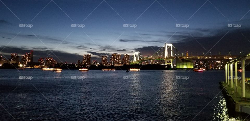 Rainbow Bridge over Tokyo