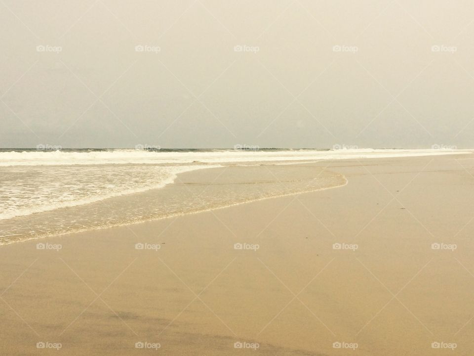 Waves on the beach in Ivory Coast 