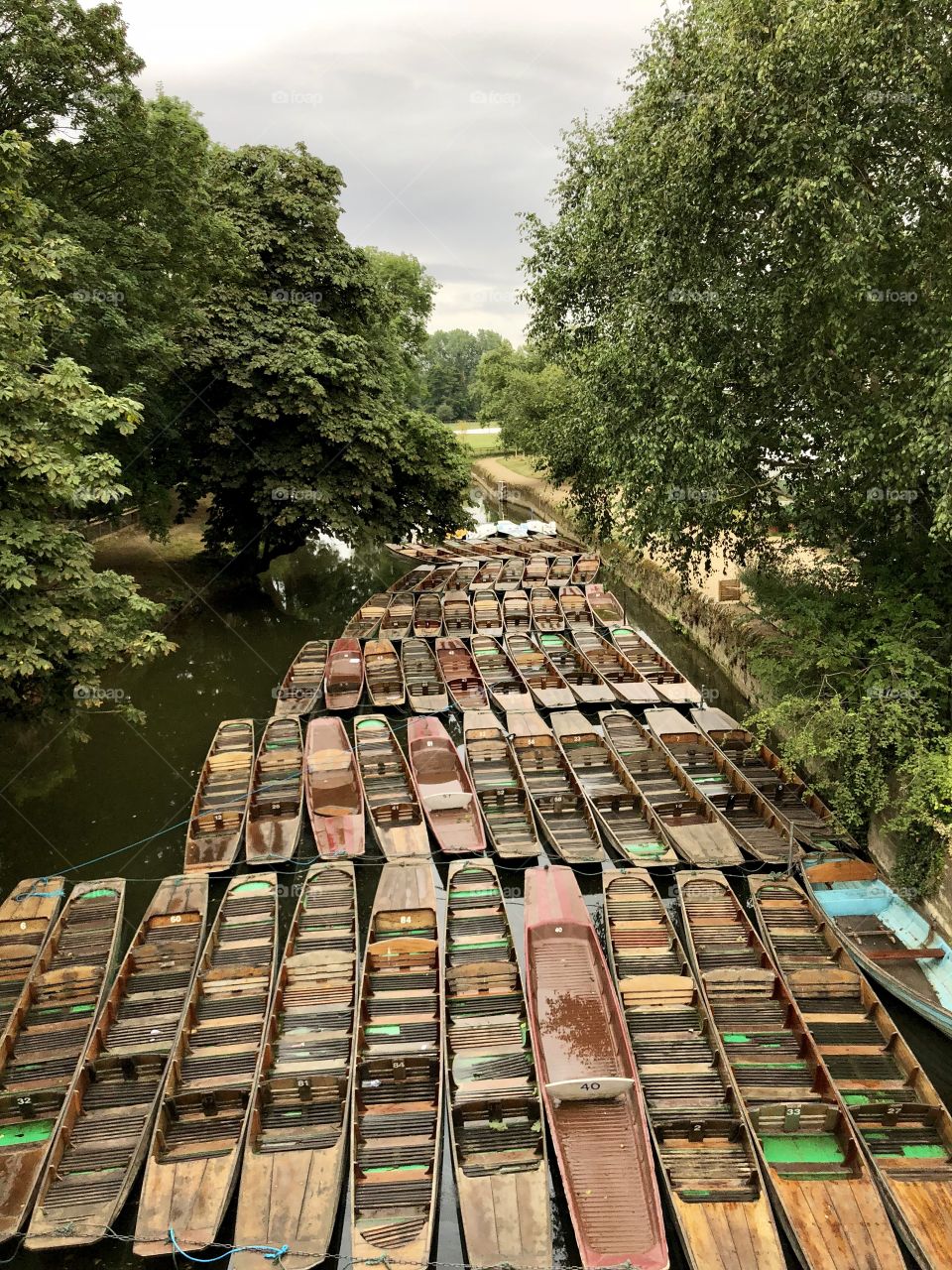 Punting Boats in Oxford