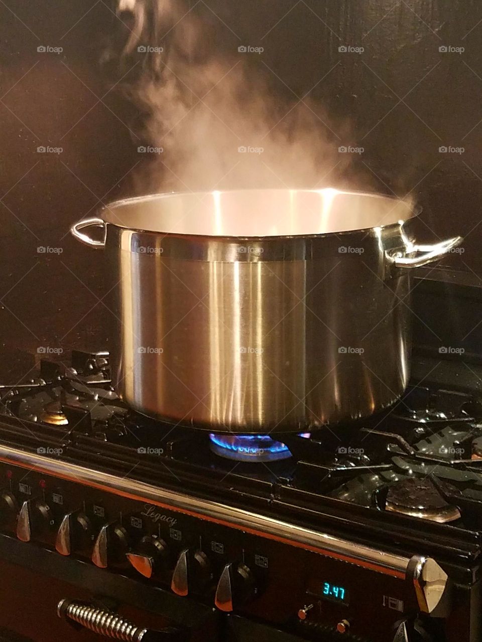 large stock pot on stove