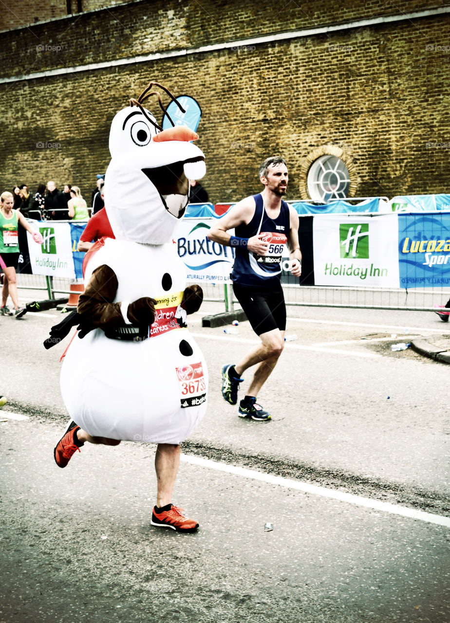 Duisguised runner at the London marathon, 26th April 2015