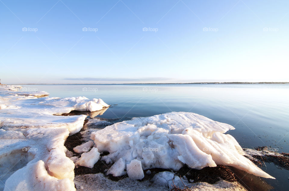 Winter waters in Prince Edward Island, Canada.