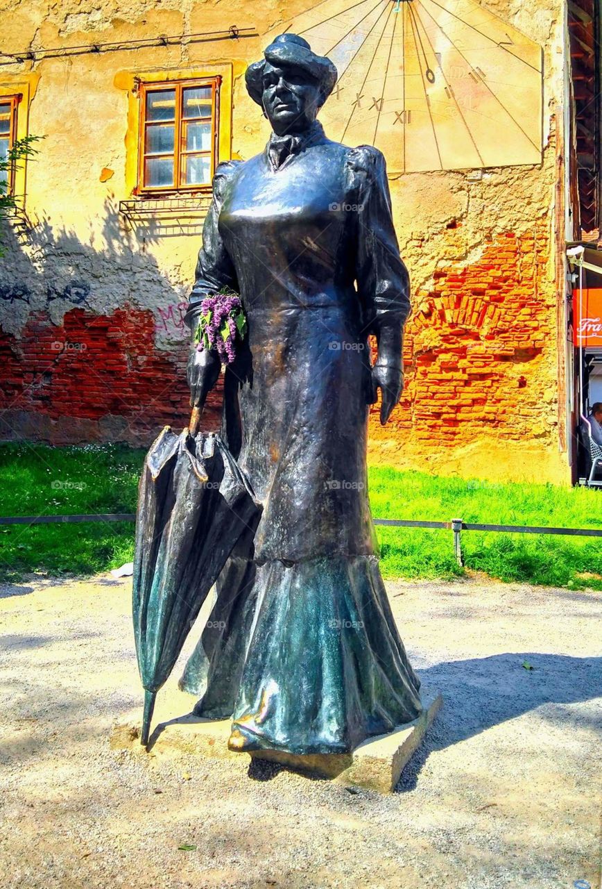 statue Marija Juric Zagorka Croatia
