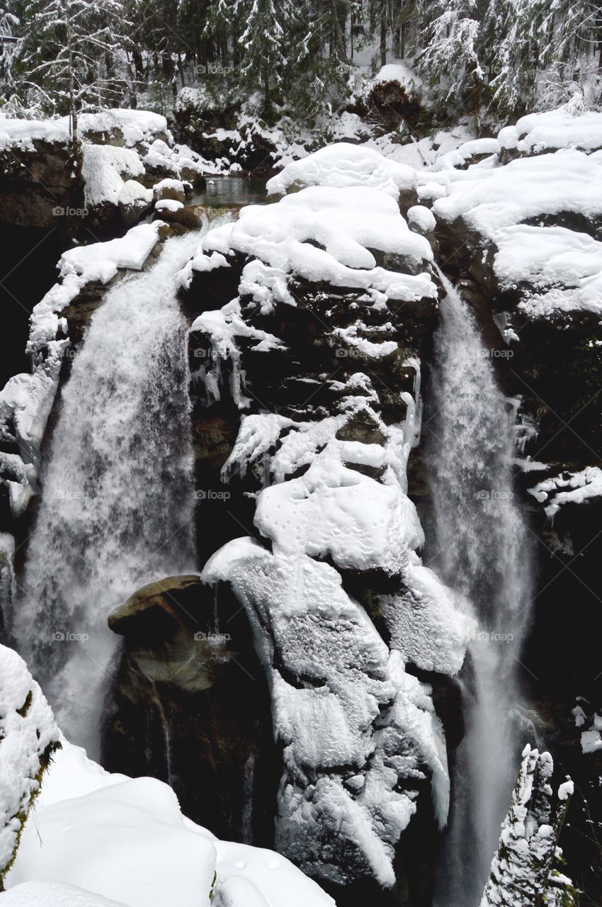 Nooksack Falls in winter. 