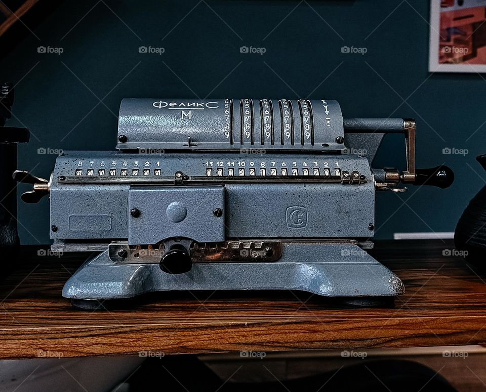 old metal printing machine