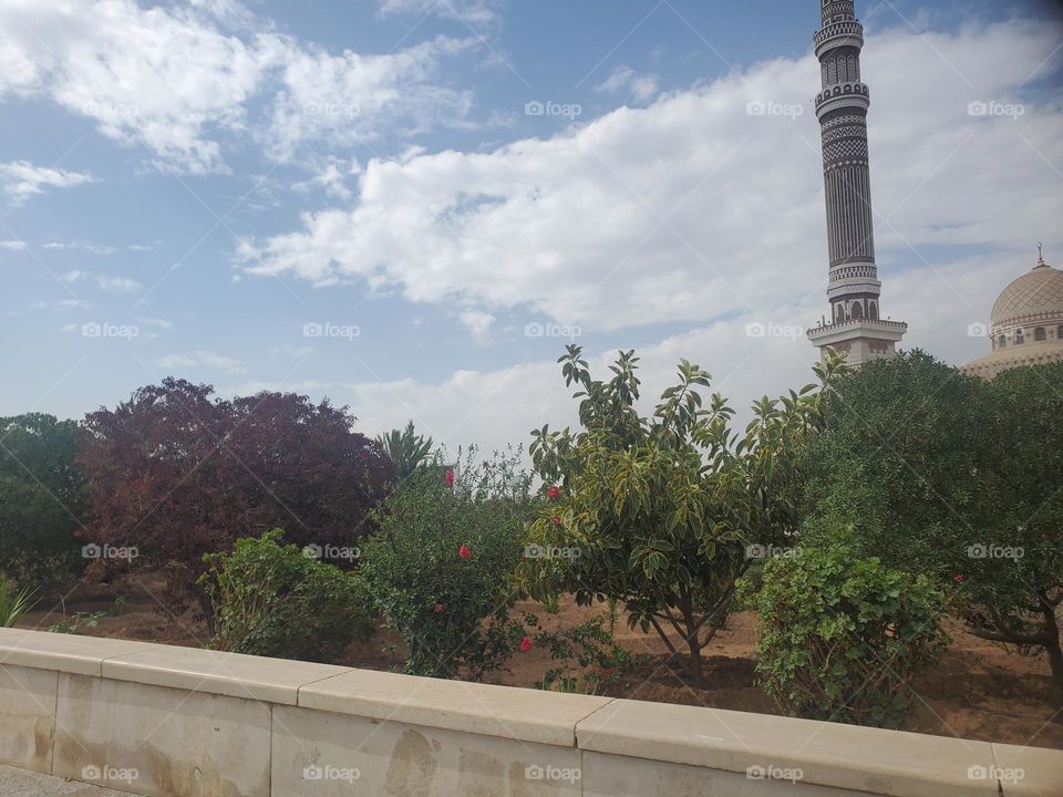 Glory be to God, the magnificent and picturesque view and the natural green trees are a view that is nothing more wonderful than it