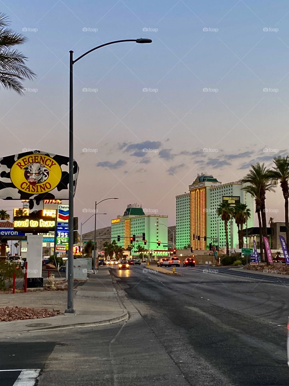 Sunset on Casino Drive in Laughlin Nevada 
