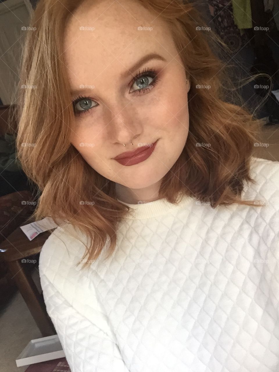 Redhead girl with makeup 