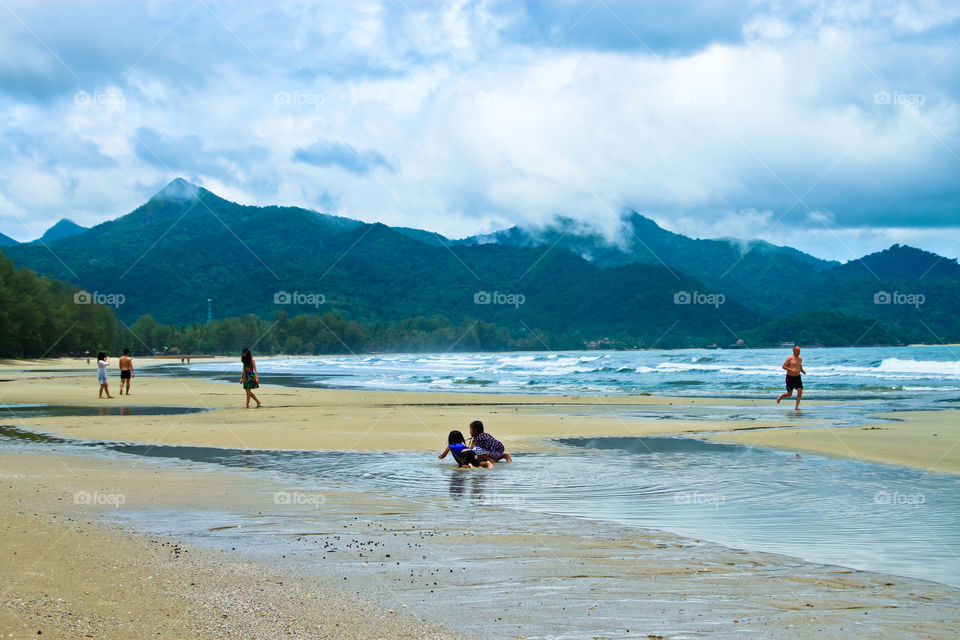 Beautiful beach and Ocean in Thailand.