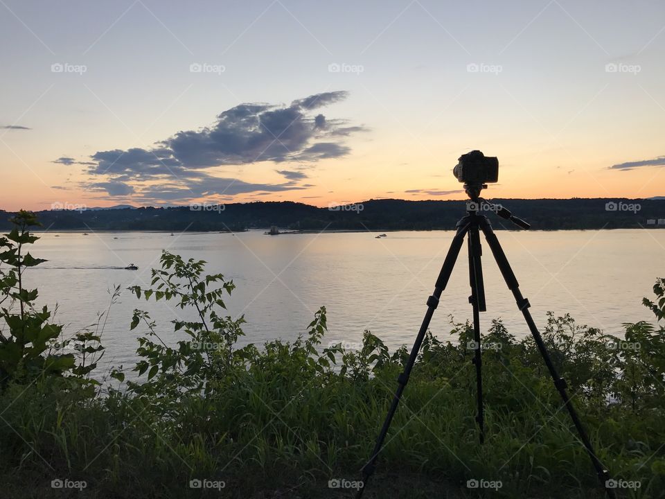 Photographer sunset