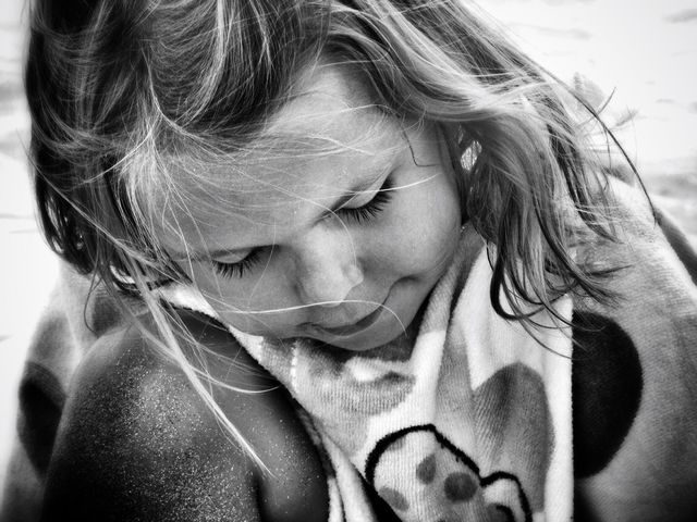 Black white beach