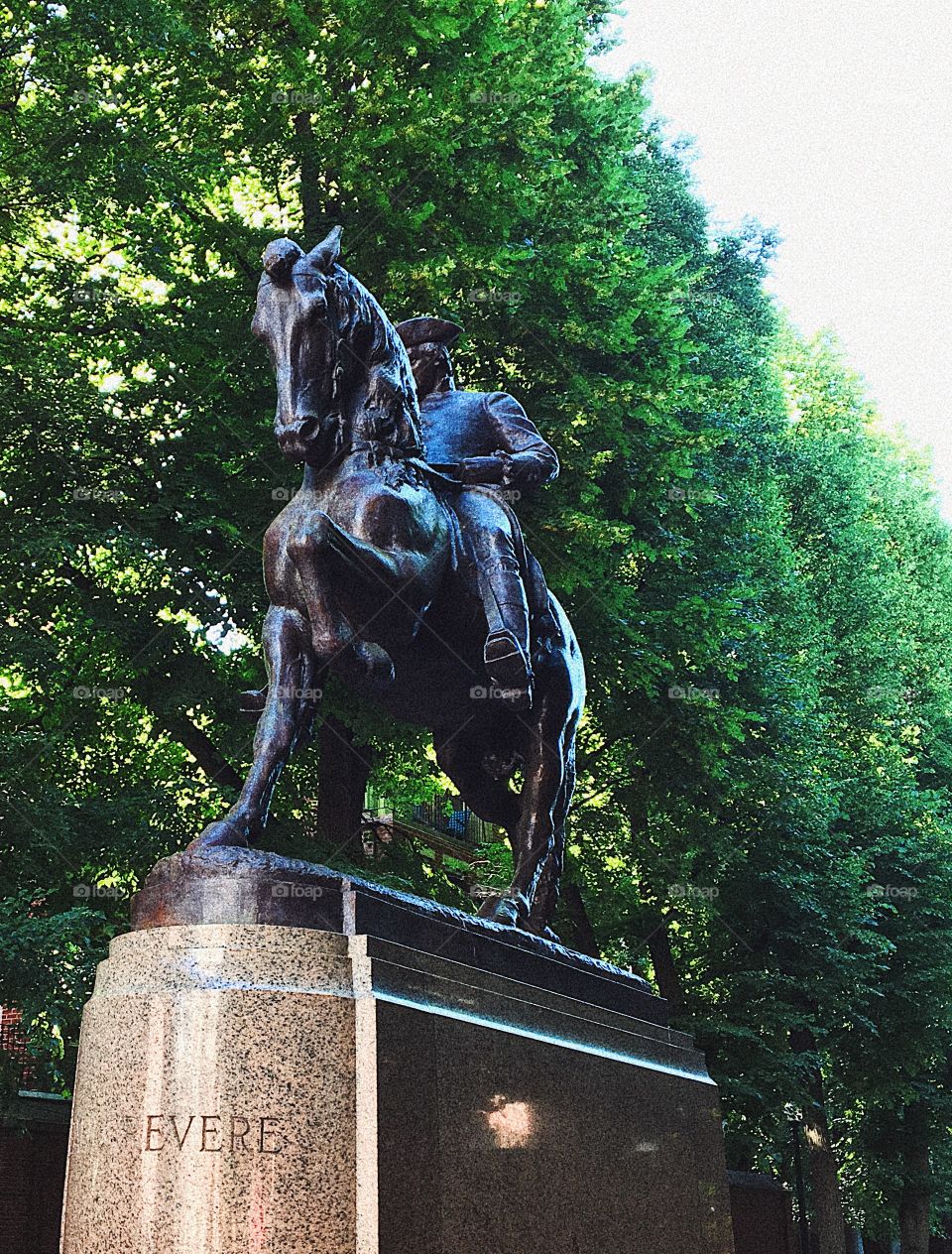 Paul Revere Statue in Boston, Massachusetts 