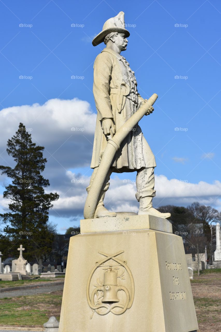 firefighter statue