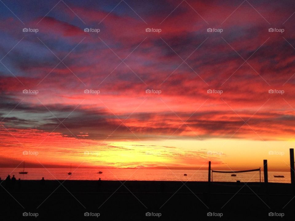 Dramatic sky over sea